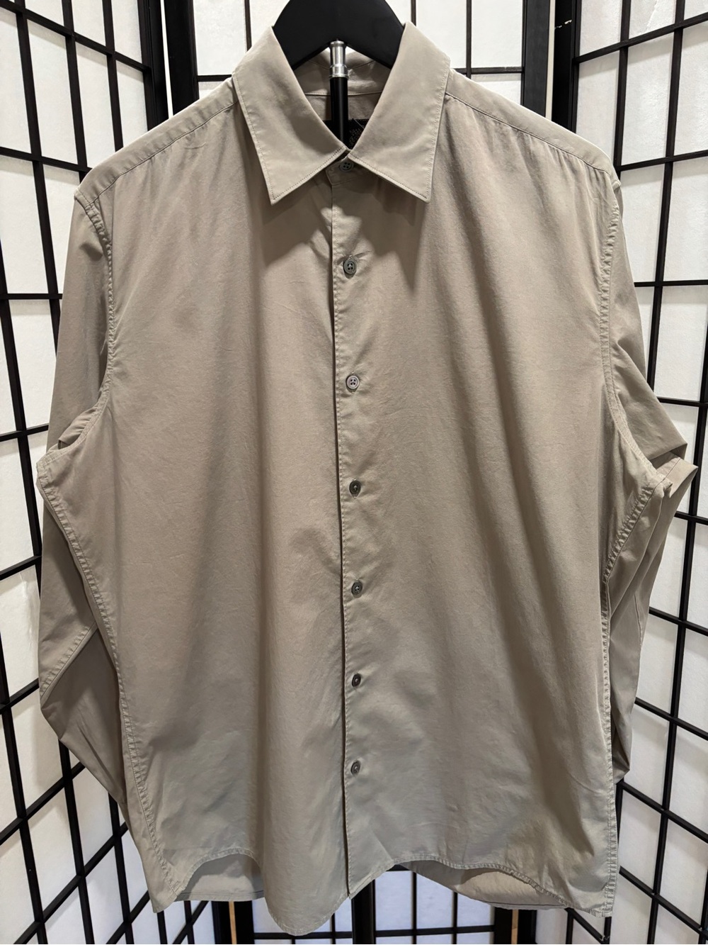 Banana Republic Classic Men’s M Taupe Stretch Cotton Button Up Dress Shirt - Picture 2 of 7